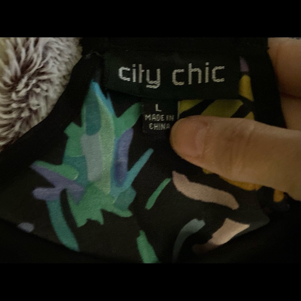 City Chic Black Multicolored Patterned Sleeveless… - image 5